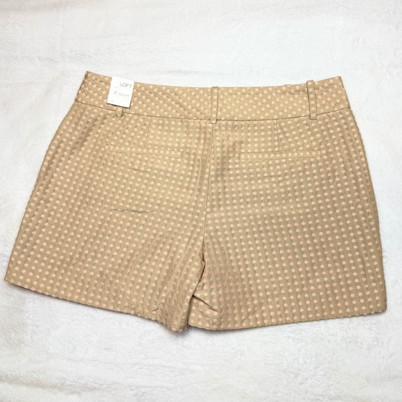 Loft size 6 Tan Polka Dot Women's Shorts - Picture 2 of 3